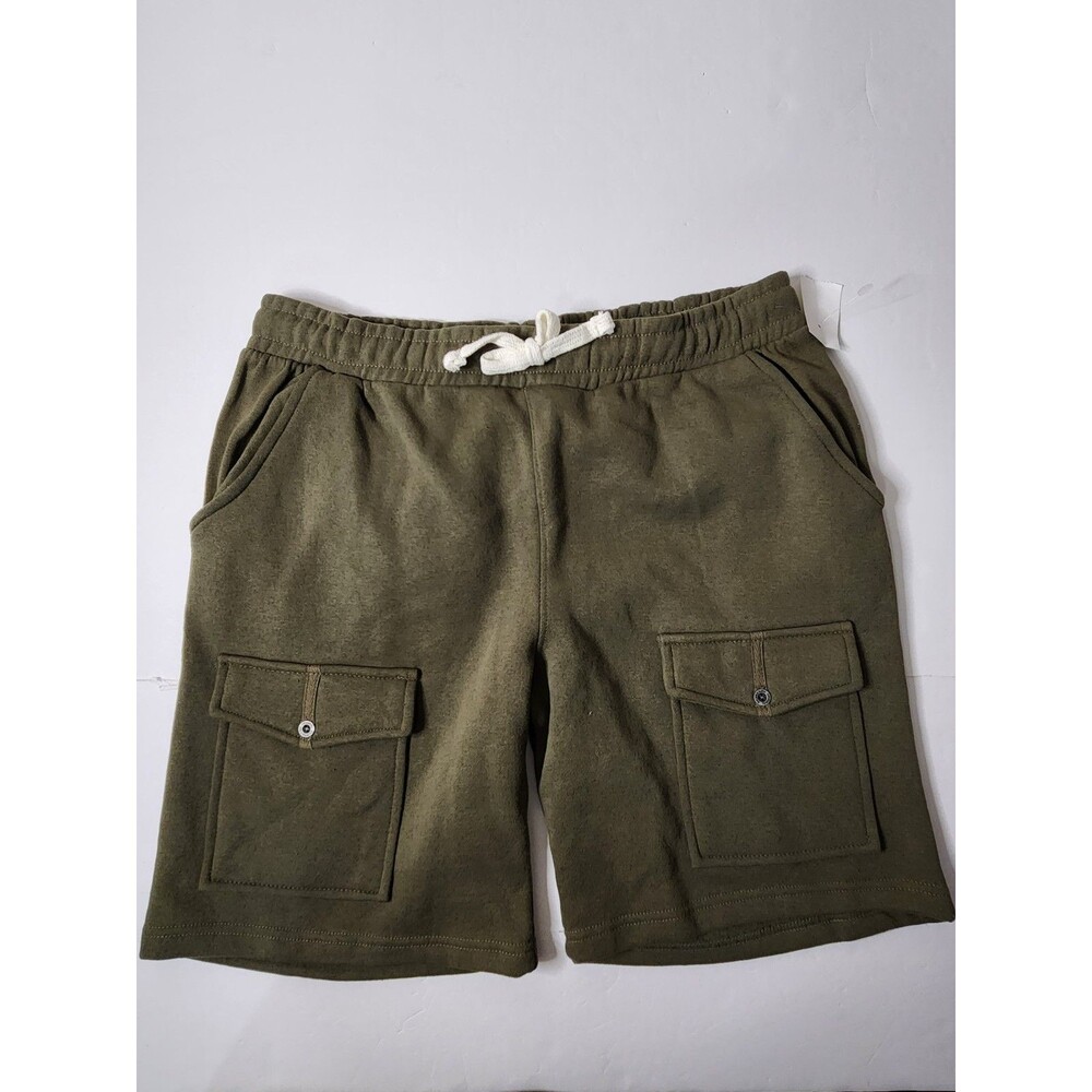 Nordstrom Original Paperbacks Fleece Cargo Shorts Mens XL Green Elastic Waist